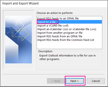 Exporting Contacts In Outlook 2016